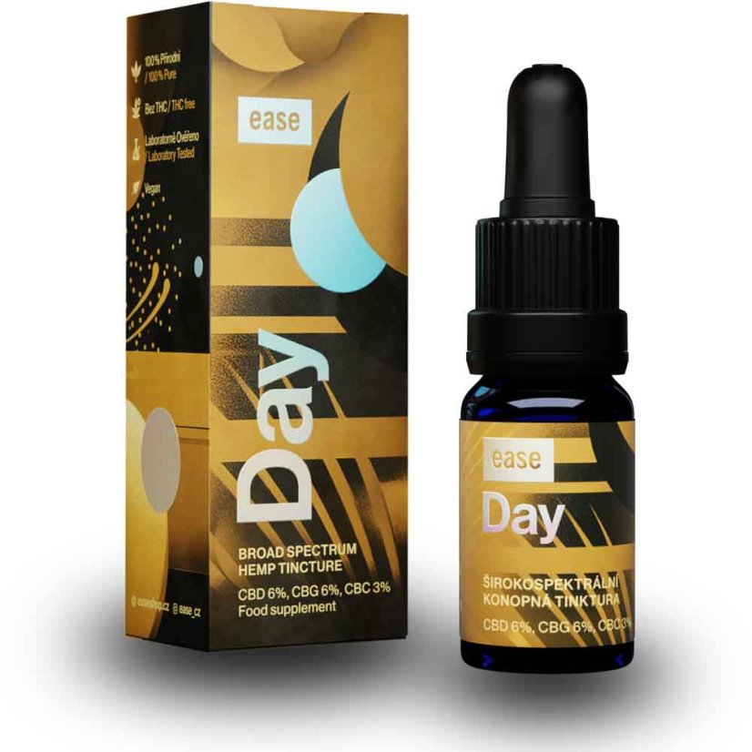 Konopný CBD olej širokospektrální - ease® Day 15% (10ml)