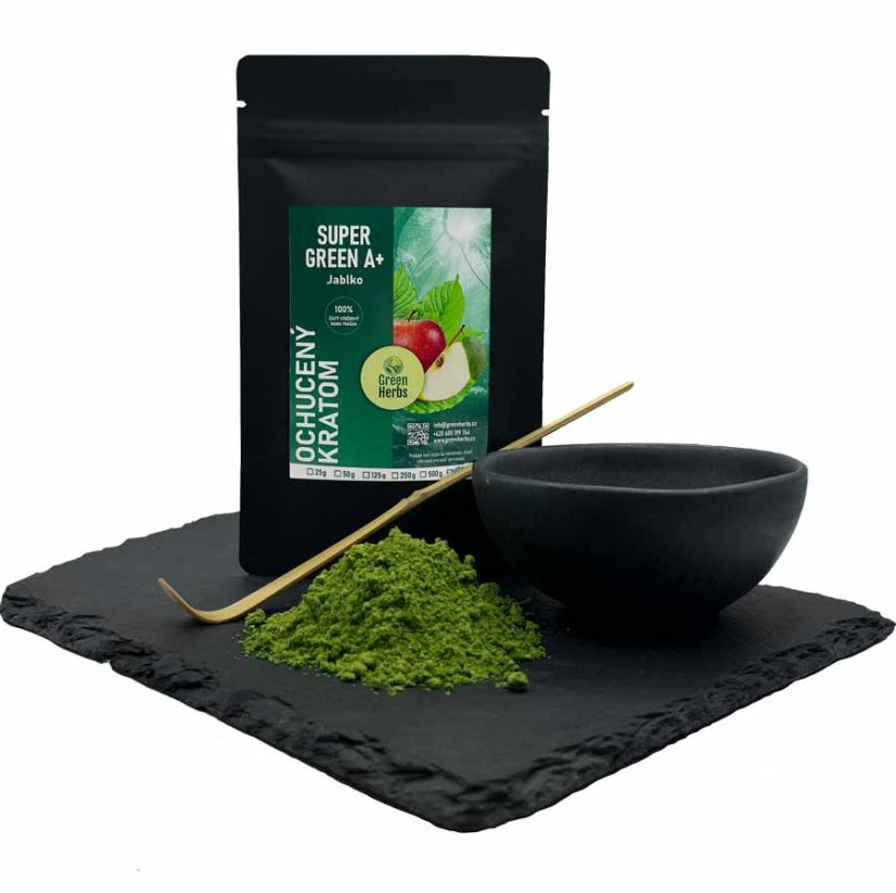 Ochucený kratom Super Green - Jablko